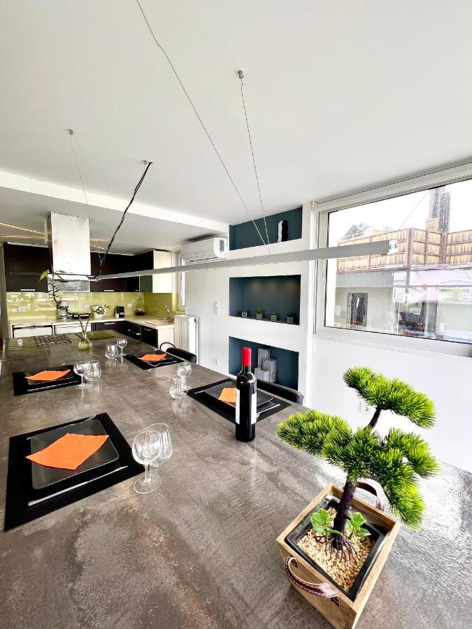 Citycenter Penthouse Mini Private Pool With Hydromassage And Great Town View Atena Exterior foto