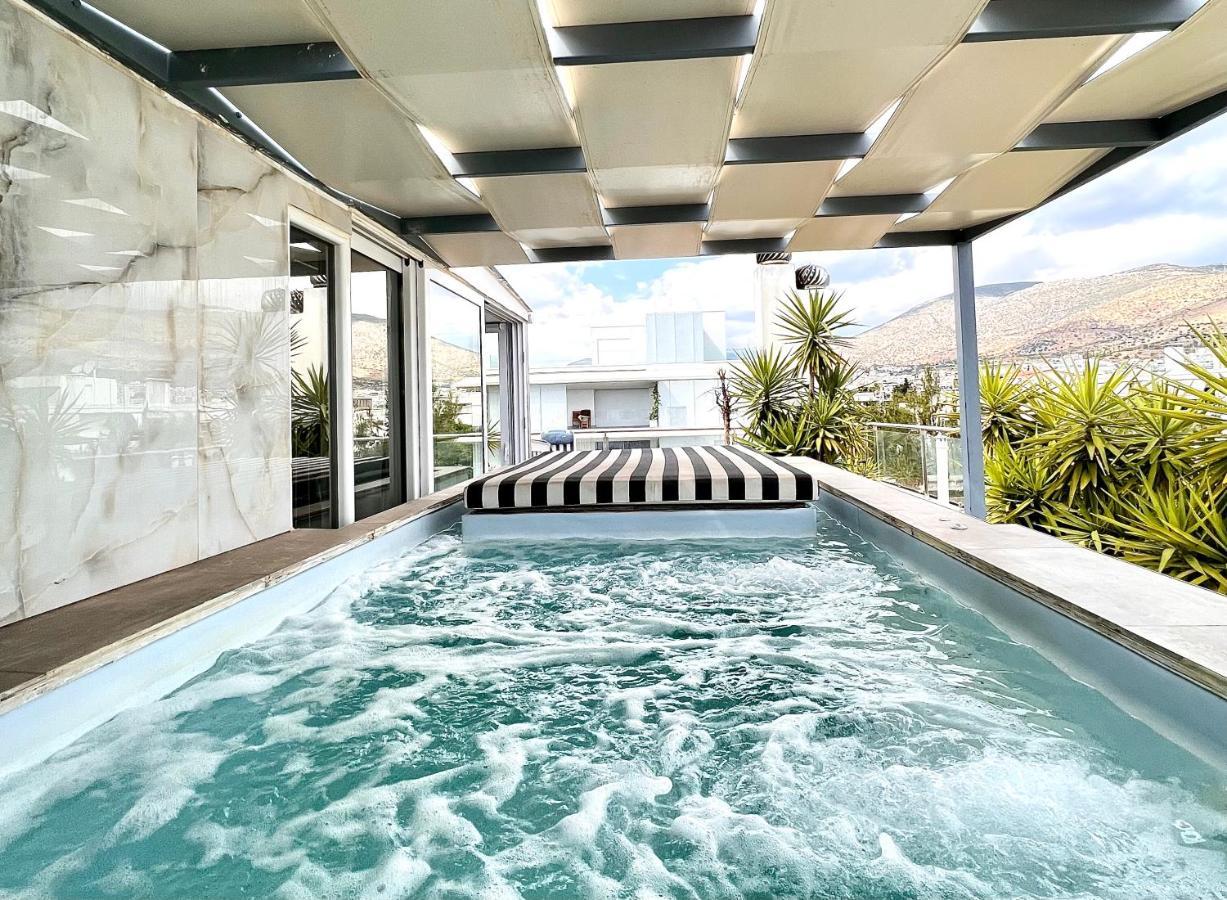 Citycenter Penthouse Mini Private Pool With Hydromassage And Great Town View Atena Exterior foto